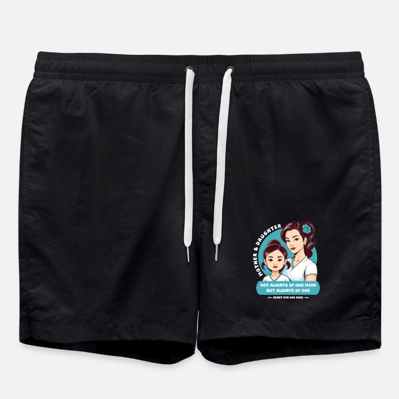 Mutter und Tochter - Badeshorts - Schwarz