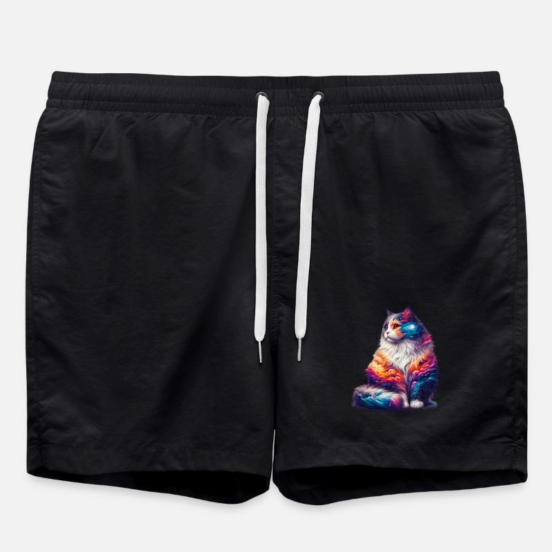 Chat - Short de bain - noir