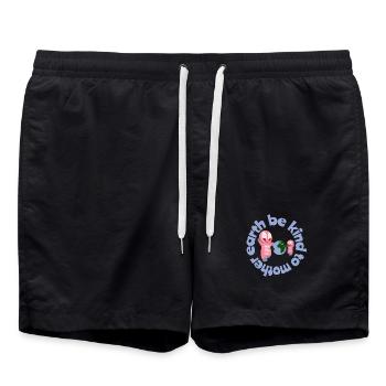 Figurines kawaii mignonnes - Short de bain - noir - Devant - AI Model Male 185 light (185cm)