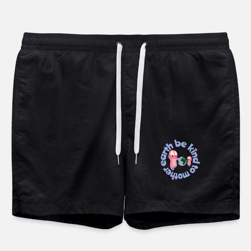 Cute kawaii figures - Swim Trunks - black