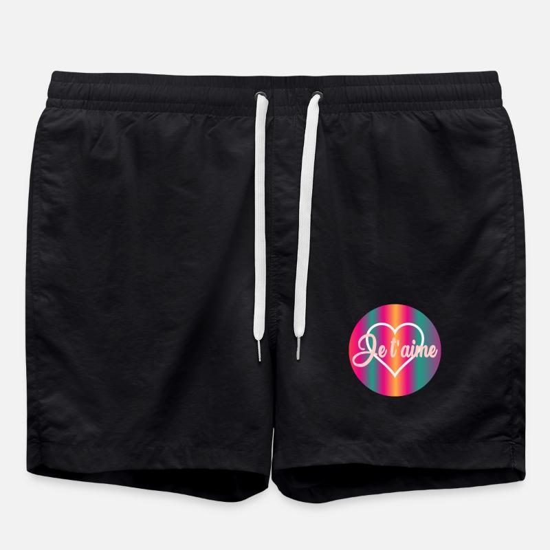 COEUR JE T'AIME - Short de bain - noir