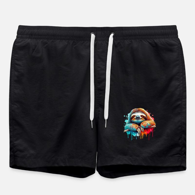 Sloth - Swim Trunks - black
