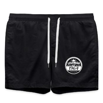Legendär seit 1964 - Badeshorts - Schwarz - Vorne - AI Model Male 185 light (185cm)