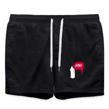 Street Art Pulvérisateur Graffiti Bombe De Peinture Dessin - Short de bain - noir - Devant - AI Model Male 185 light (185cm)