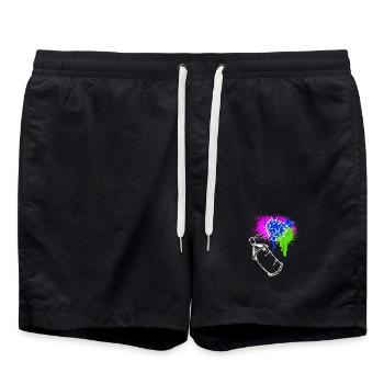 Graffiti Spray Can Art Street Art Pulvérisateur - Short de bain - noir - Devant - AI Model Male 185 light (185cm)