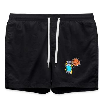 Pulvérisateur Art, Street Art, Wildstyle Graffiti - Short de bain - noir - Devant - AI Model Male 185 light (185cm)