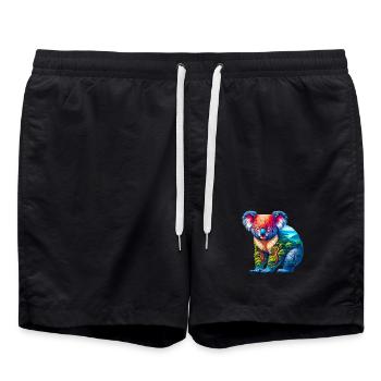 Koala - Badeshorts - Schwarz - Vorne - AI Model Male 185 light (185cm)