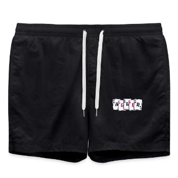 Poker Casino Jeu de cartes Jeux d’argent Poker Loterie - Short de bain - noir - Devant - AI Model Male 185 light (185cm)
