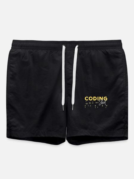 Coden Statement Developer Programmierer Skripting - Badeshorts - Schwarz