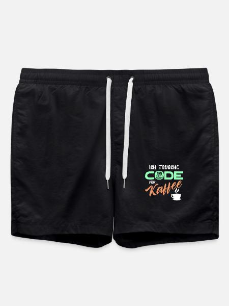 Code Developer Statement Programmierer Computer - Badeshorts - Schwarz