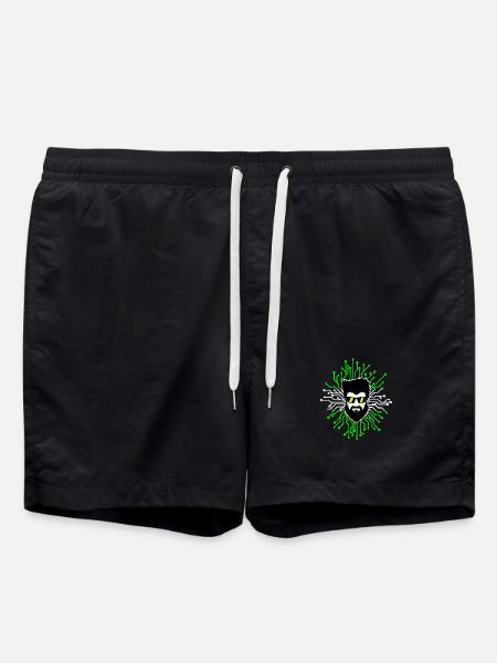 Computerfreak Developer Open Source Code Skripting - Badeshorts - Schwarz