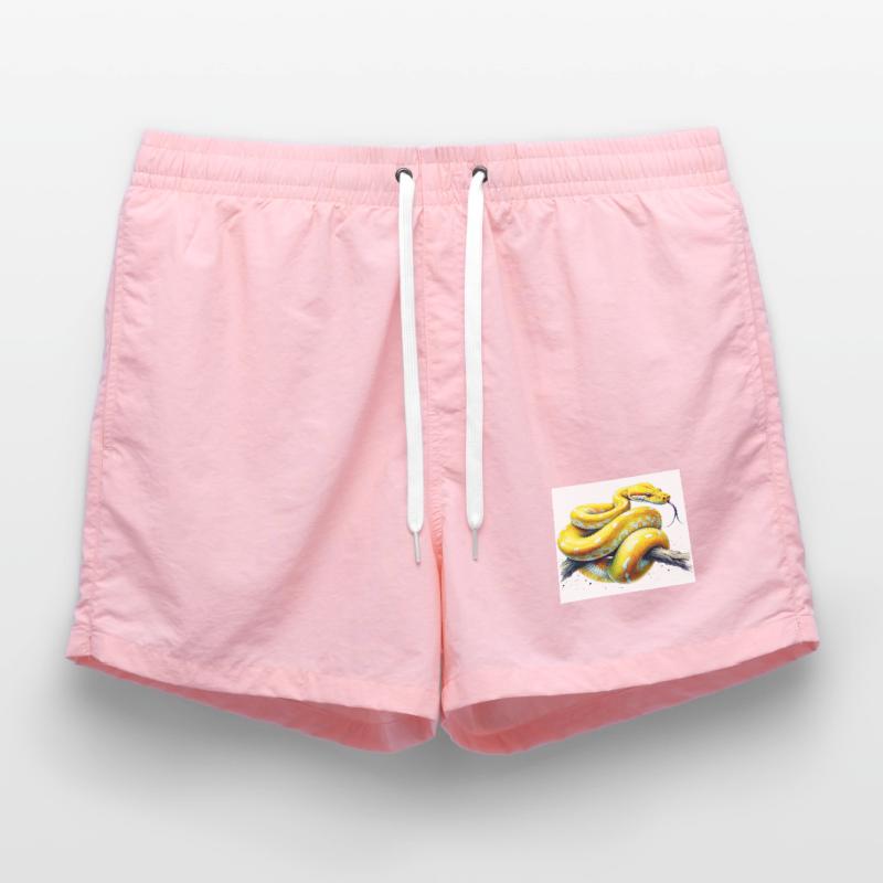 Yellow python Swim Trunks
