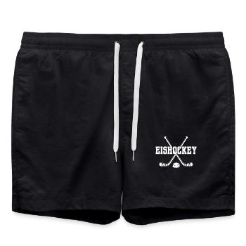 Eishockey Snowboard Biathlon Eis Wintersport - Badeshorts - Schwarz - Vorne - AI Model Male 185 light (185cm)