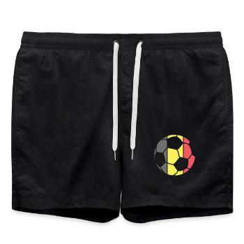 Championnat de Belgique par équipe de football, vainqueur du tournoi - Short de bain - noir - Devant - AI Model Male 185 light (185cm)