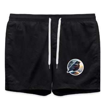 Amsel - Badeshorts - Schwarz - Vorne - AI Model Male 185 light (185cm)