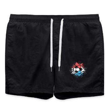 Football Color Explosion Pays-Bas Équipe Joueurs de Football - Short de bain - noir - Devant - AI Model Male 185 light (185cm)