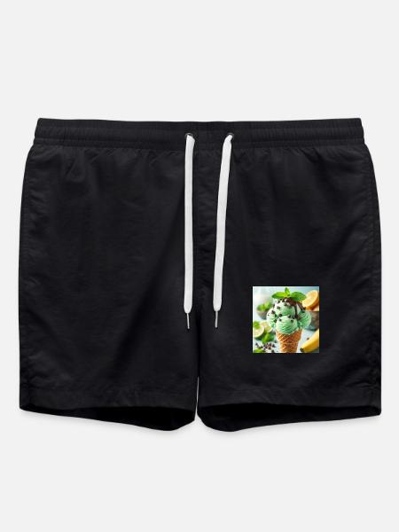 Minz-Eis - Badeshorts - Schwarz
