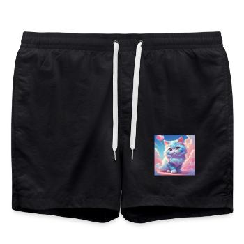 Chaton - Short de bain - noir - Devant - AI Model Male 185 light (185cm)