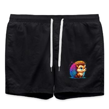 Hérisson - Short de bain - noir - Devant - AI Model Male 185 light (185cm)