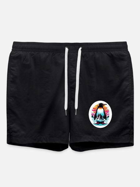 Penguin - Swim Trunks - black
