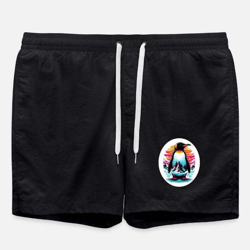 Pinguin - Badeshorts - Schwarz