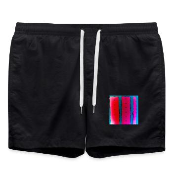 Coulis artistique - Short de bain - noir - Devant - AI Model Male 185 light (185cm)