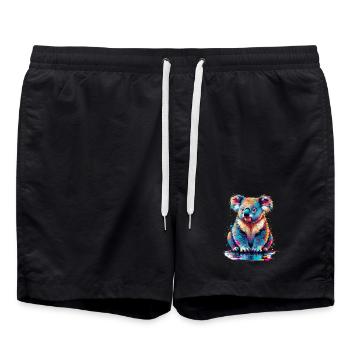 Koala - Short de bain - noir - Devant - AI Model Male 185 light (185cm)