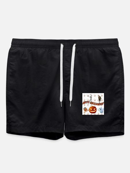 happy halloween version 3 - Swim Trunks - black