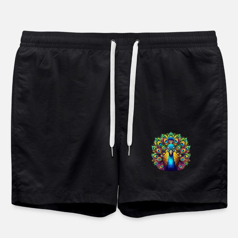 Peacock - Swim Trunks - black