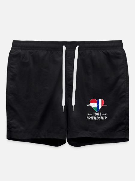 Hungary and France 100% friendship - Swim Trunks - black