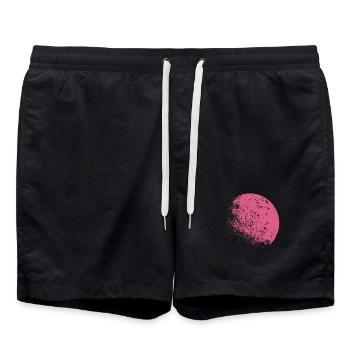 Lune rose - Short de bain - noir - Devant - AI Model Male 185 light (185cm)