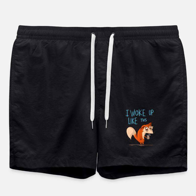 I WokeupLikeThis - Swim Trunks - black