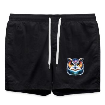 Hibou - Short de bain - noir - Devant - AI Model Male 185 light (185cm)
