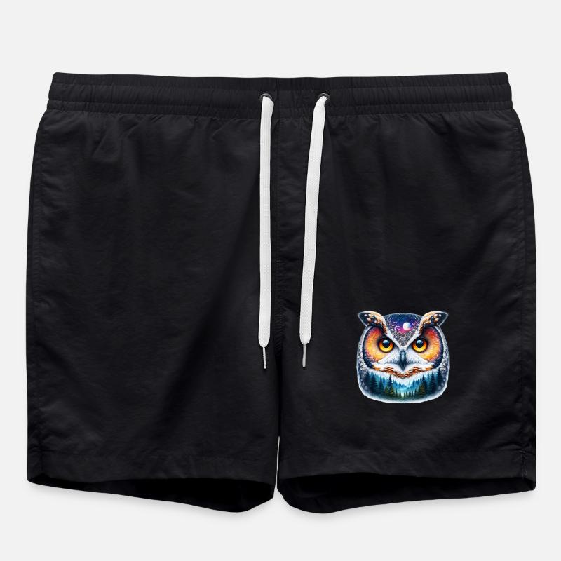 Owl - Swim Trunks - black