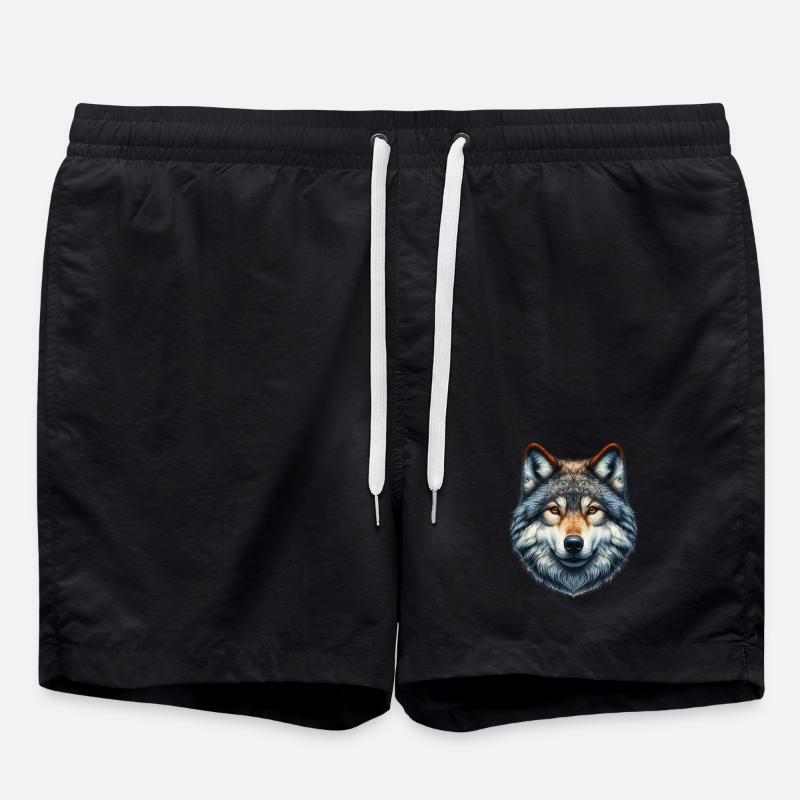Wolf - Badeshorts - Schwarz