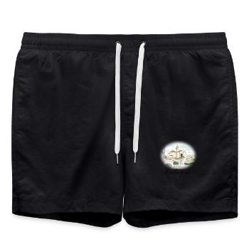 Cadaqués Aquarelle - Short de bain - noir - Devant - AI Model Male 185 light (185cm)