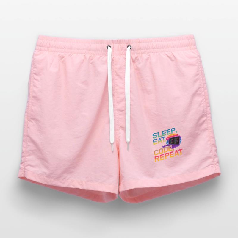 Sleep Eat Code Repeat Gift pour Coder Short de bain