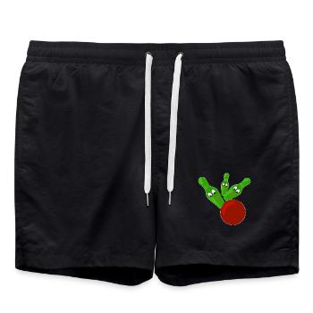 Kegeln - Badeshorts - Schwarz - Vorne - AI Model Male 185 light (185cm)