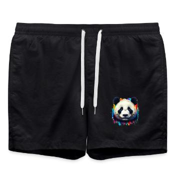 Panda - Badeshorts - Schwarz - Vorne - AI Model Male 185 light (185cm)