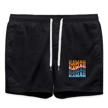Hawaii - Badeshorts - Schwarz - Vorne - AI Model Male 185 light (185cm)