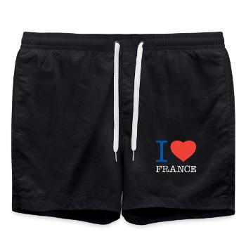 J’ADORE LA FRANCE - Short de bain - noir - Devant - AI Model Male 185 light (185cm)