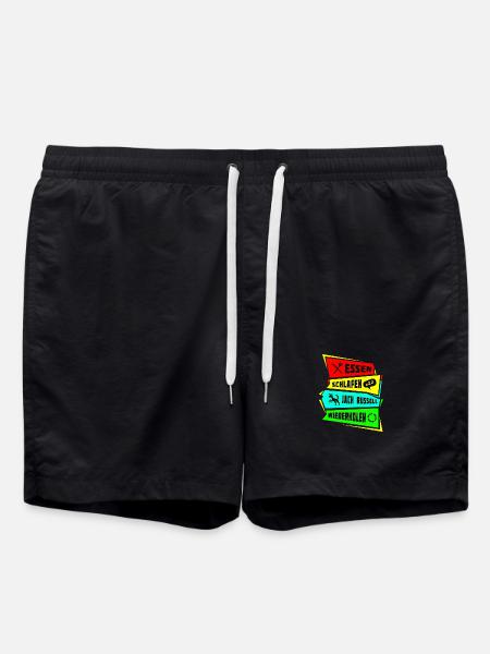 Eat sleep Jack Russell repeat - Swim Trunks - black