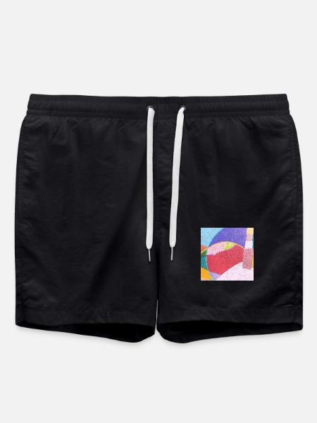 Colorful Murals - Swim Trunks - black