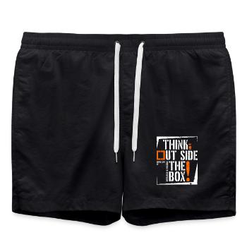 Graphique Sortir des sentiers battus - Short de bain - noir - Devant - AI Model Male 185 light (185cm)