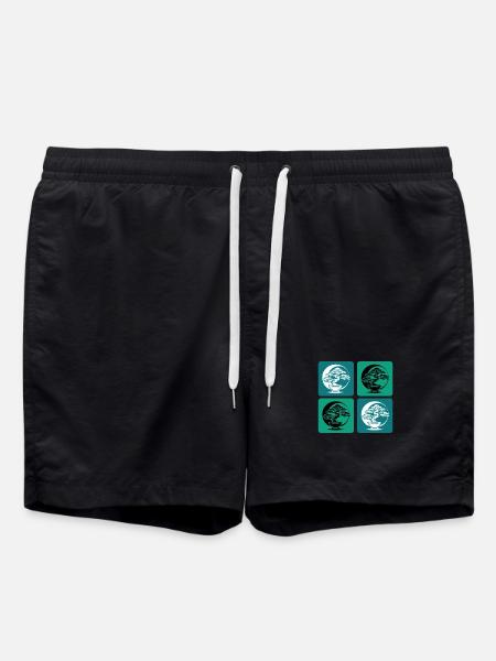 Bonsai Yin Yang - Swim Trunks - black
