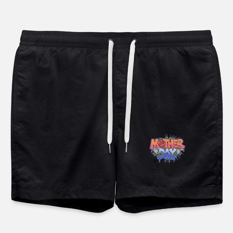 Graffiti Mother Day - Swim Trunks - black
