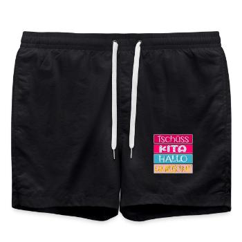 KITA ABGÄNGER SCHULANFANG EINSCHULUNG GRUNDSCHULE - Badeshorts - Schwarz - Vorne - AI Model Male 185 light (185cm)