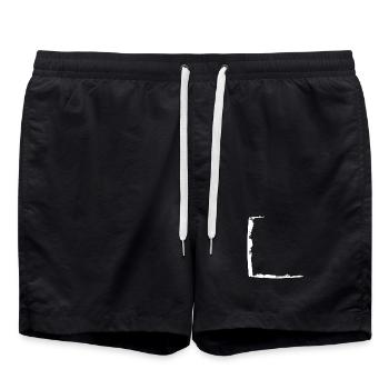 Demi-cadre blanc sale - Short de bain - noir - Devant - AI Model Male 185 light (185cm)