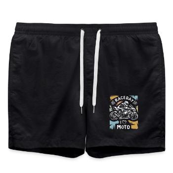 Motorcycle Racing vintage - Moto Raceday Symbol - Swim Trunks - black - Front - AI Model Male 185 light (185cm)