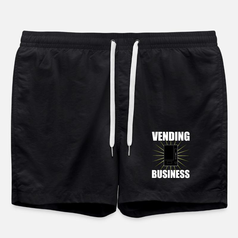 Snack vending machine and vending business lettering - Swim Trunks - black